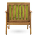 Perla Club Chairs Set Of 2, Green Green Acacia Wood