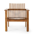 Outdoor Acacia Wood Slatted Club Chairs, Set Of 2, Teak Finish, Acacia Wood, 30