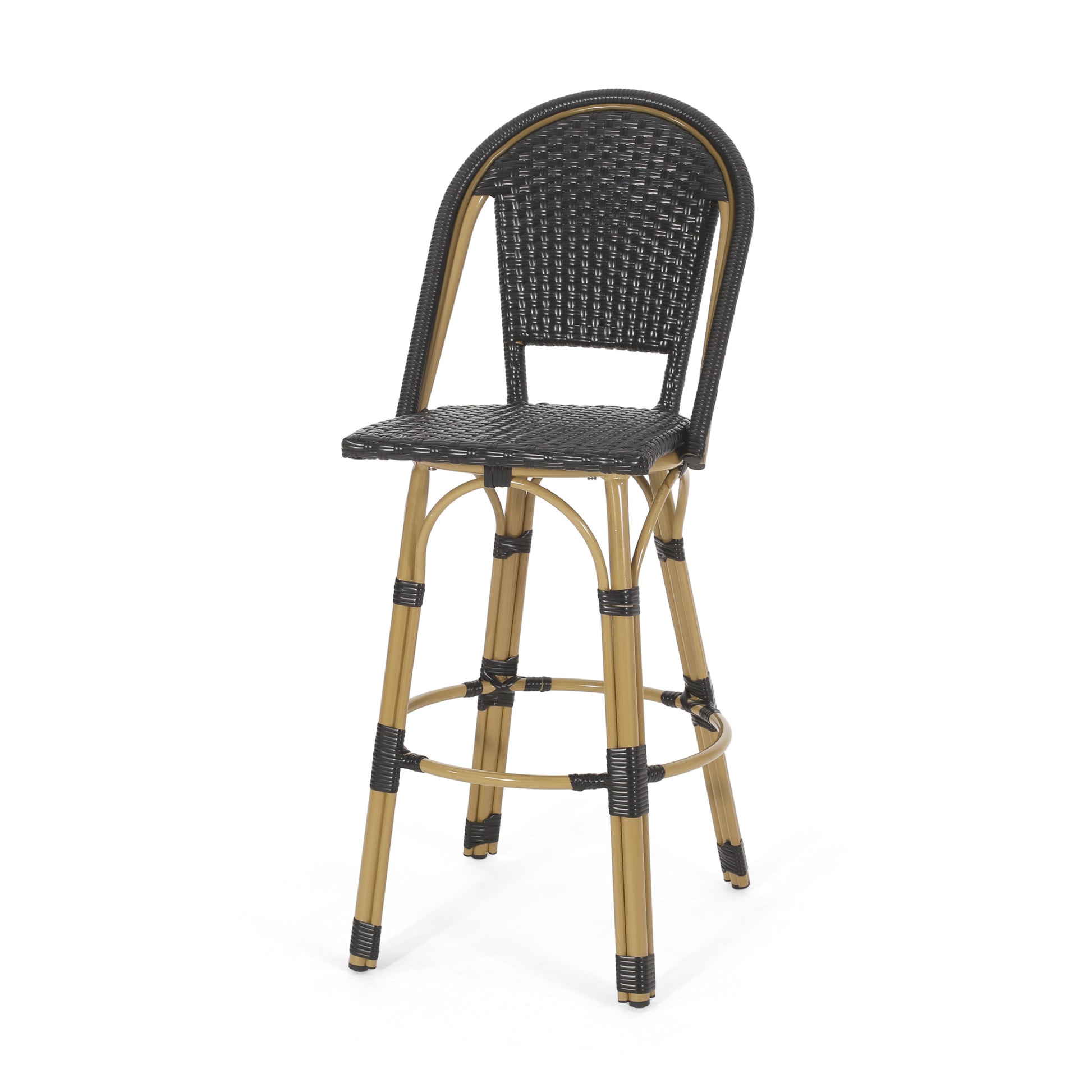 Barstool Black Wicker