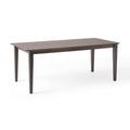 Dining Table With Square Leg Brown Solid Wood Mdf