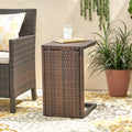 Bucharest End Table Brown Rattan