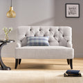 Nicole Kd Settee Light Grey Fabric