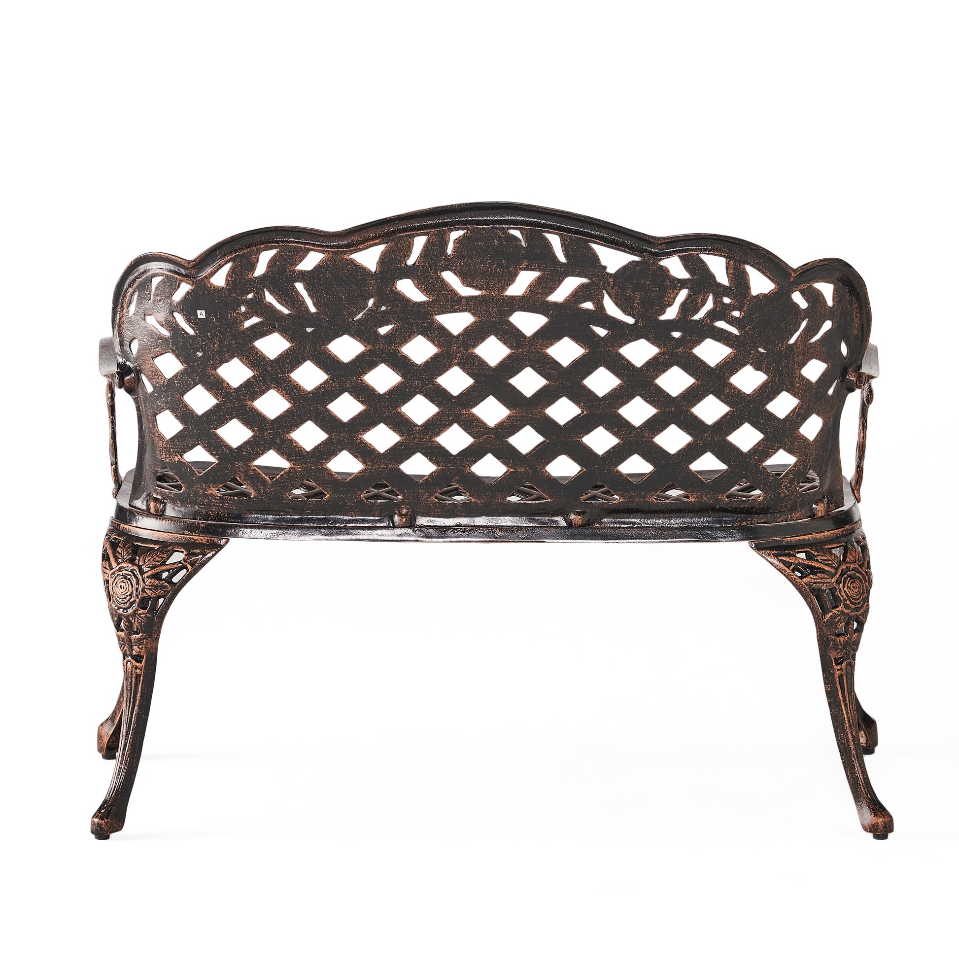 Lucia Outdoor Garden Bench Copper Aluminium