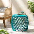 Alamera 19.75 Side Table Teal Iron