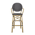 Barstool Black Wicker