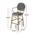 Barstool Black Wicker