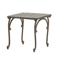 Laughlin Kd Cast End Table Antique Espresso Aluminium