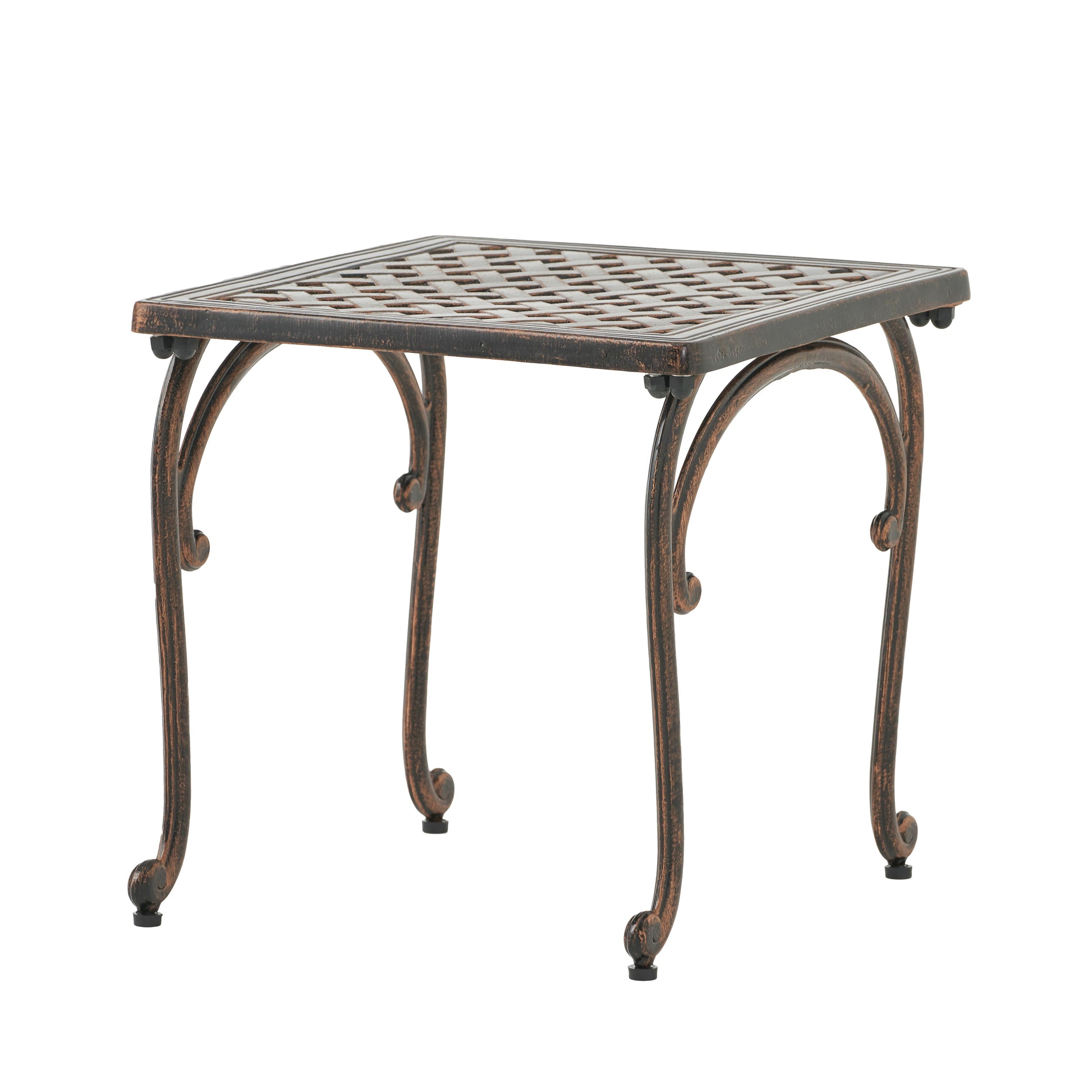 Laughlin Kd Cast End Table Antique Espresso Aluminium