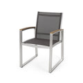 Glasgow Dining Chair Grey Aluminum