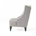 Toddman Hi Back Club Chair Silver Fabric