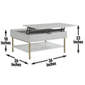 Whitman Lift Top Coffee Table White White Wood