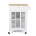 Kitchen Cart White Wood