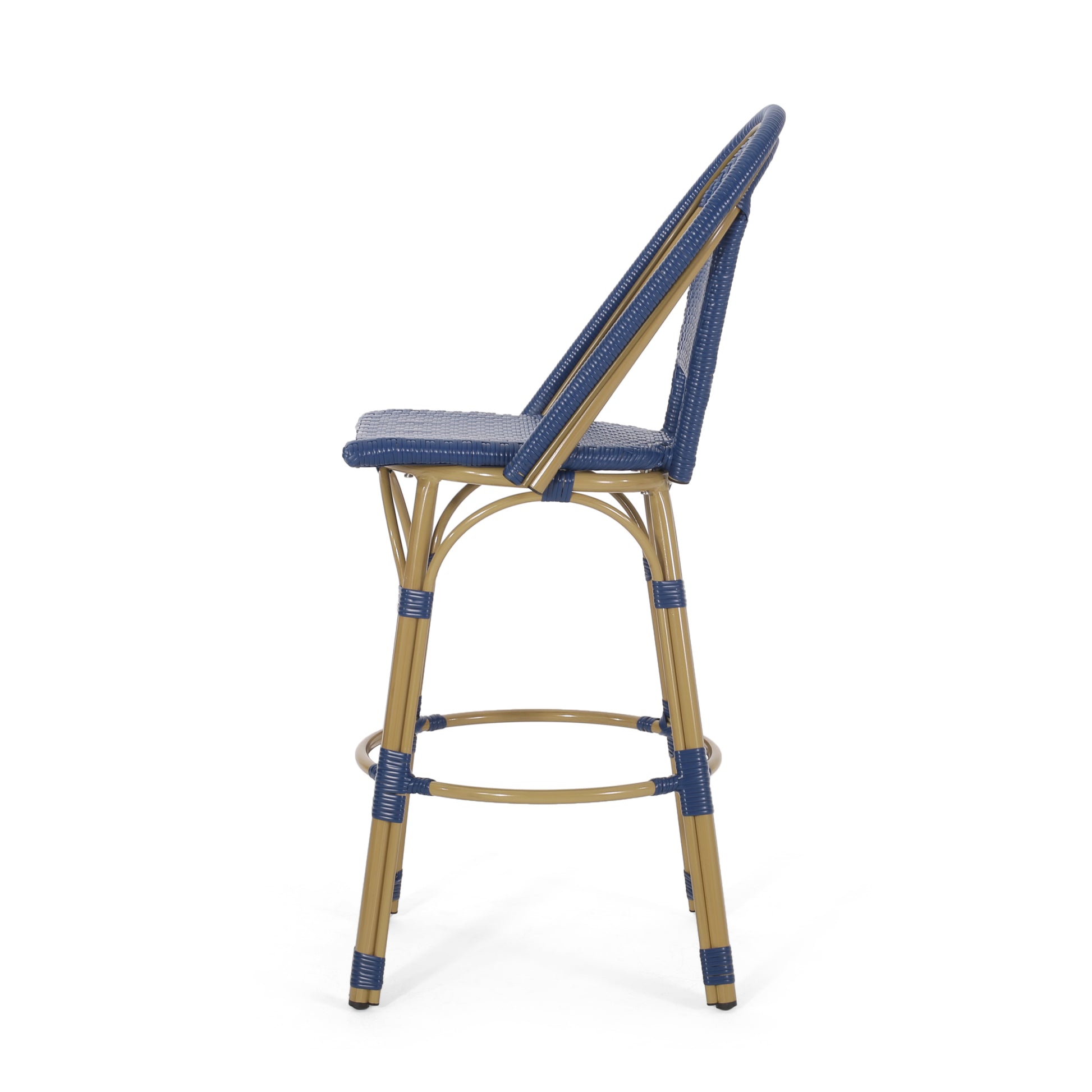 Barstool Blue Wicker