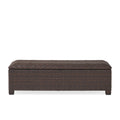 Santiago Pe Wicker Storage Bench Brown Multi Rattan