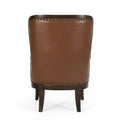 Accent Chair Light Brown Pu