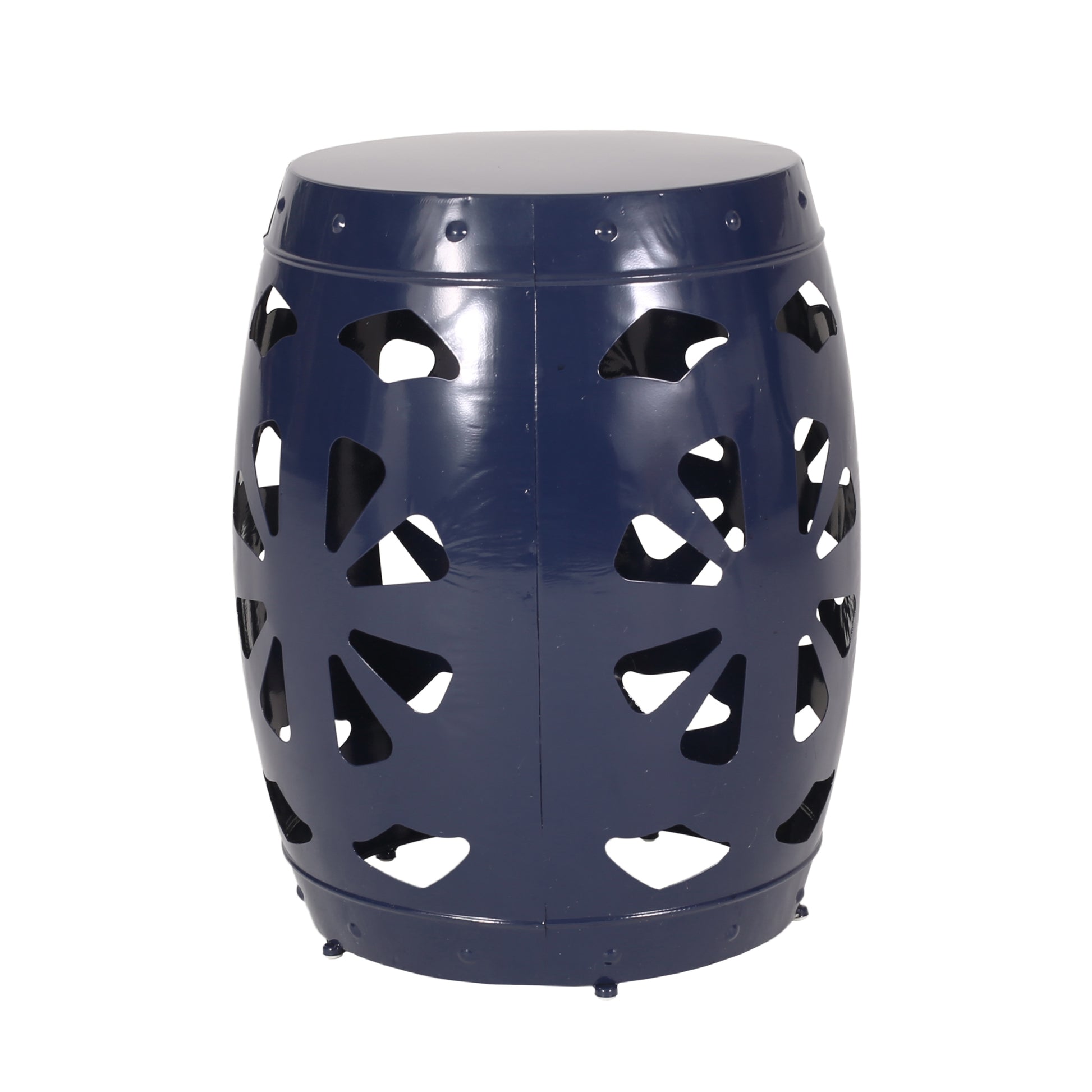 Metal S 2 End Table Navy Blue Iron