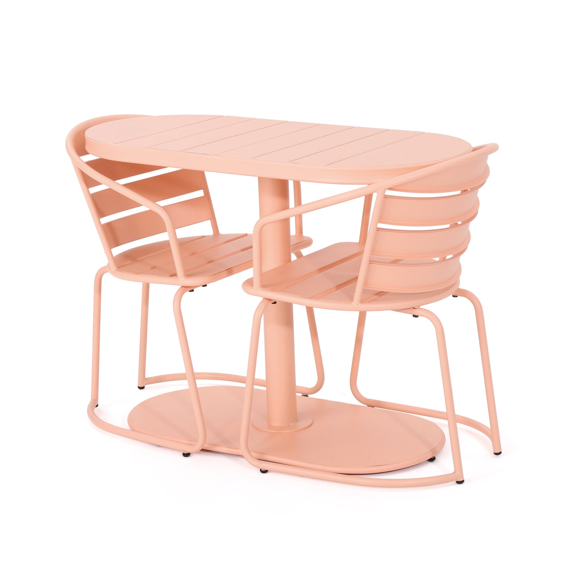 Santa Monica Bistro Set Coral Iron