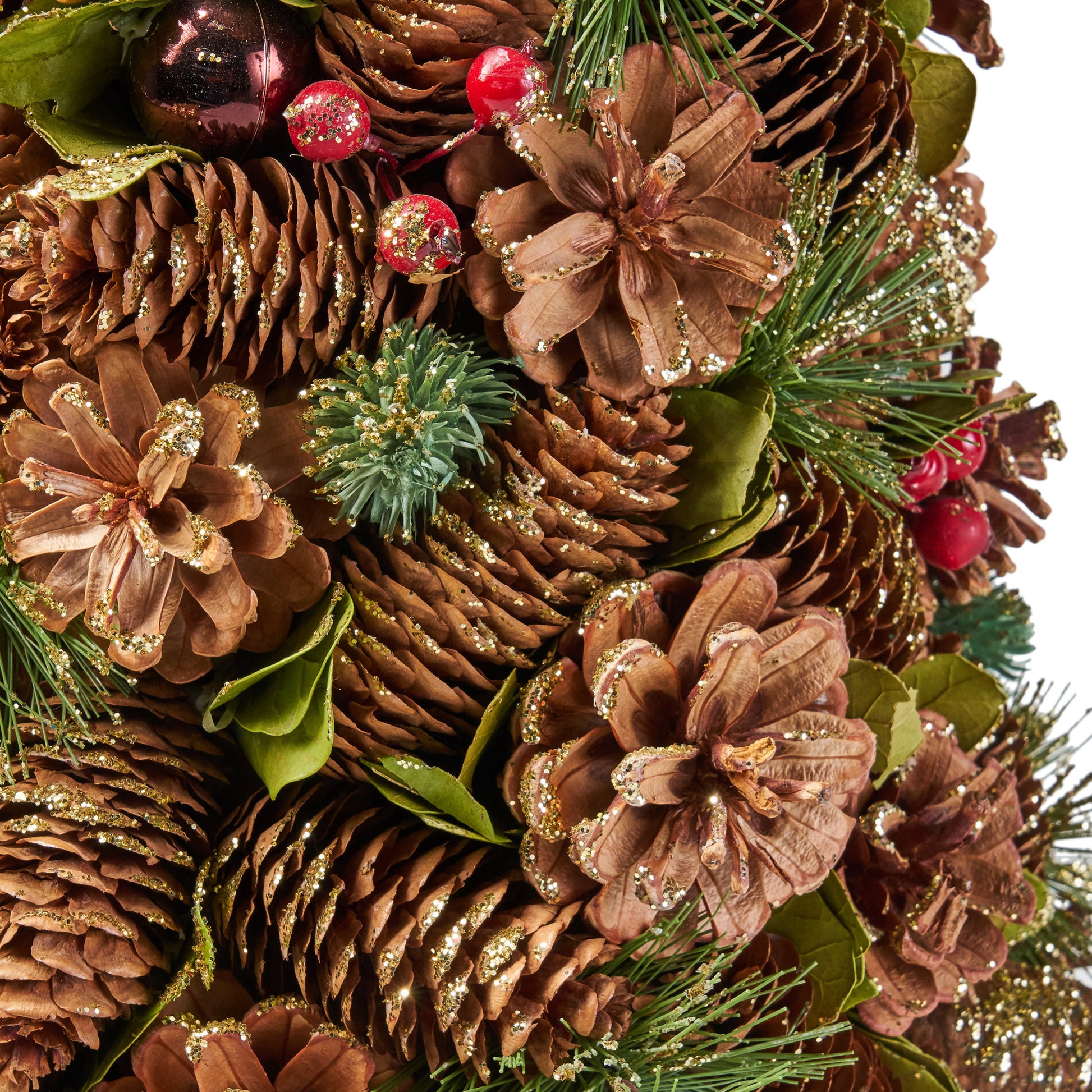 Pine Cone Table Top Tree Natural Foam