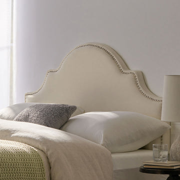 Queen&Full Sized Headboard Ivory Fabric