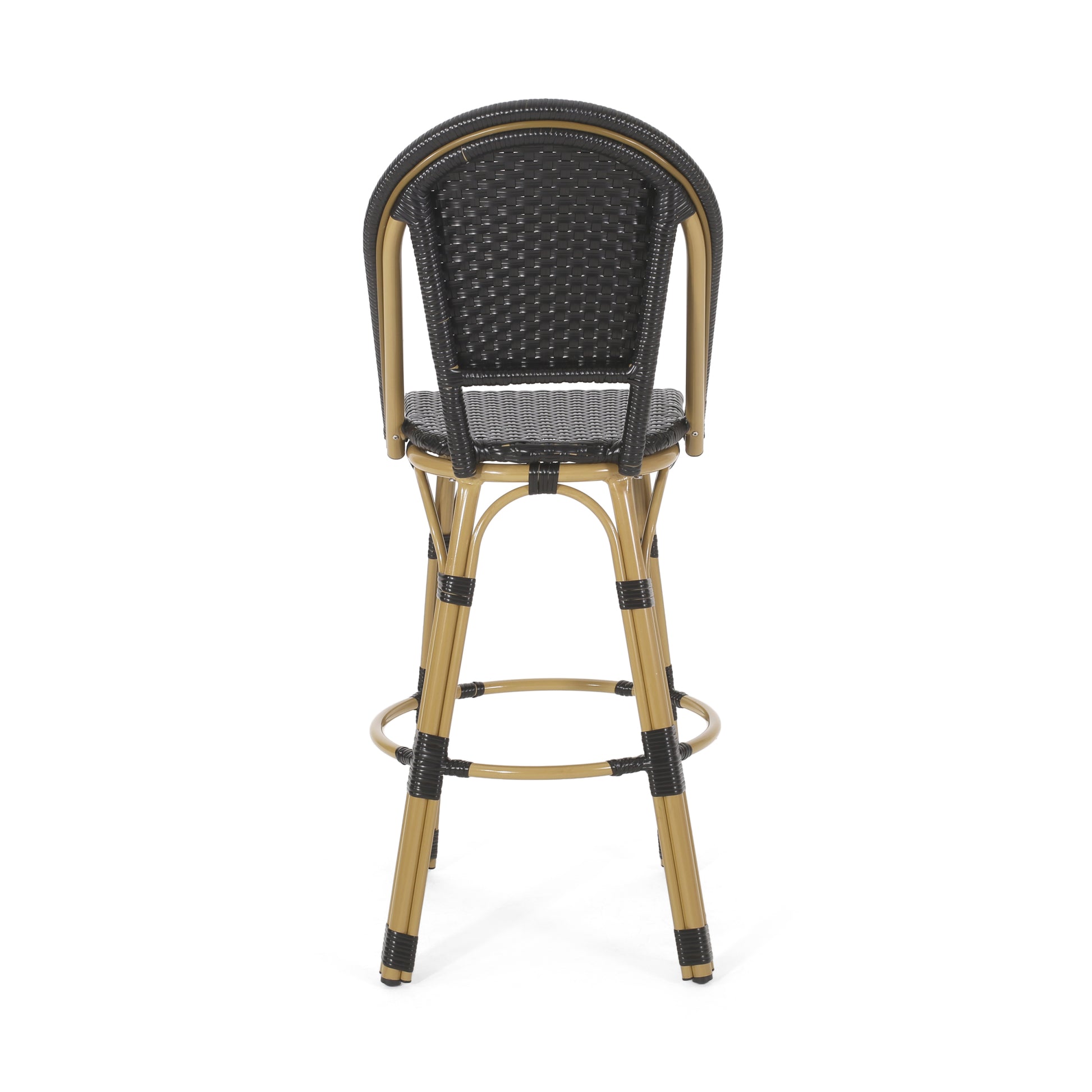 Barstool Black Wicker