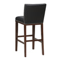 Tiffany Bar Chair Set Of 2 Black Black Faux Leather