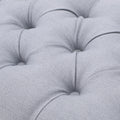 Hilton Ottoman Light Grey Fabric