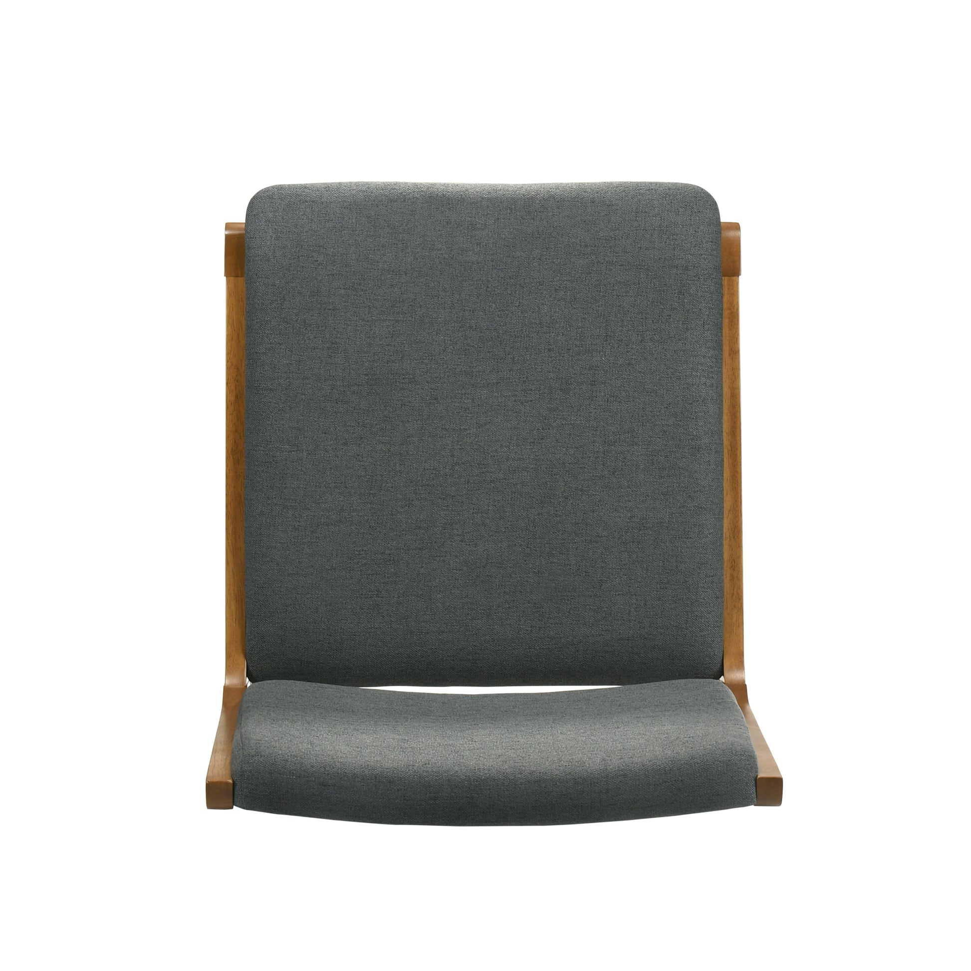 Dining Chair Dark Gray Fabric