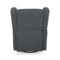 Swivel Glider Recliner Charcoal Fabric