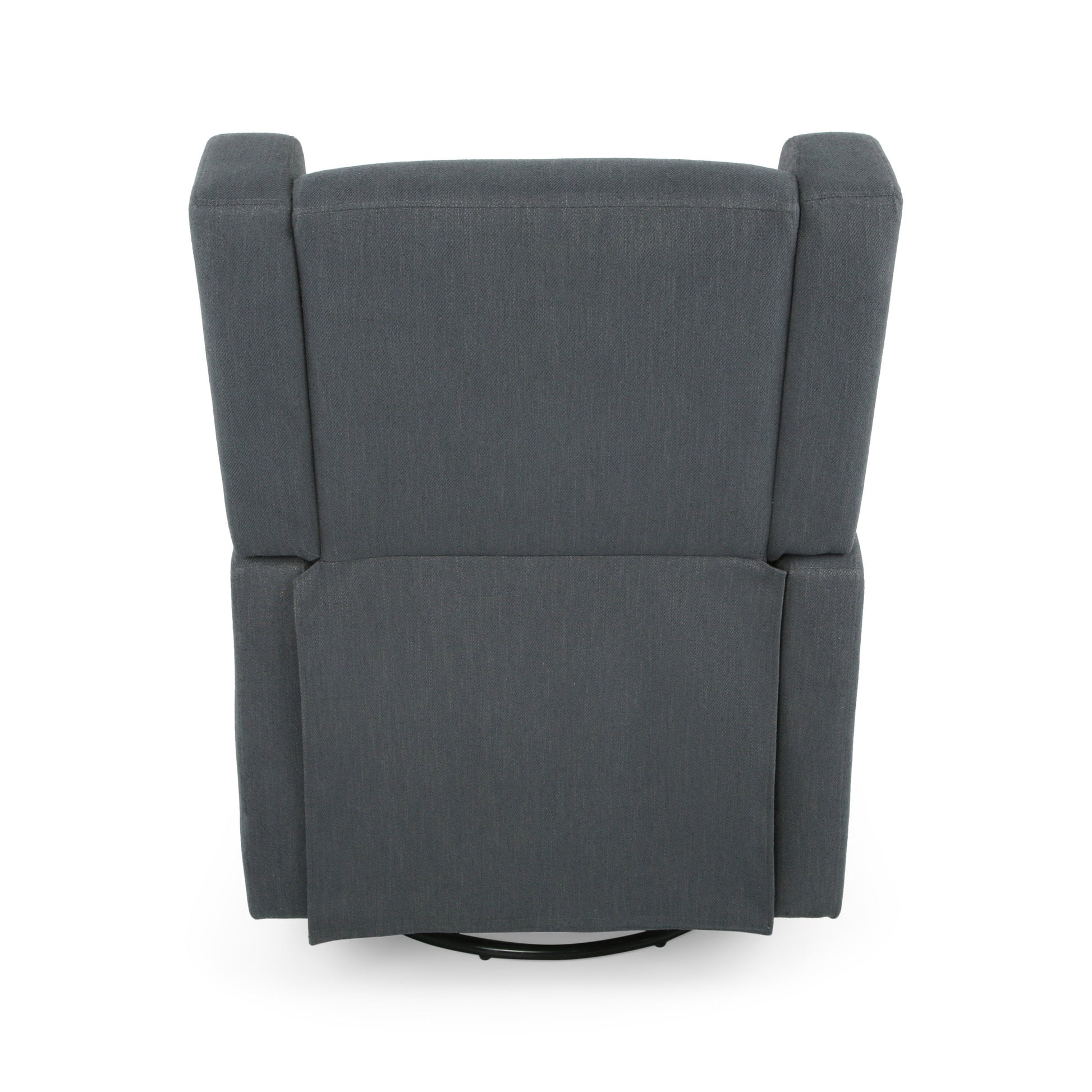 Swivel Glider Recliner Charcoal Fabric