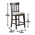 Napa 5 Piece Dining Set Dark Brown & White Dark Brown Wood