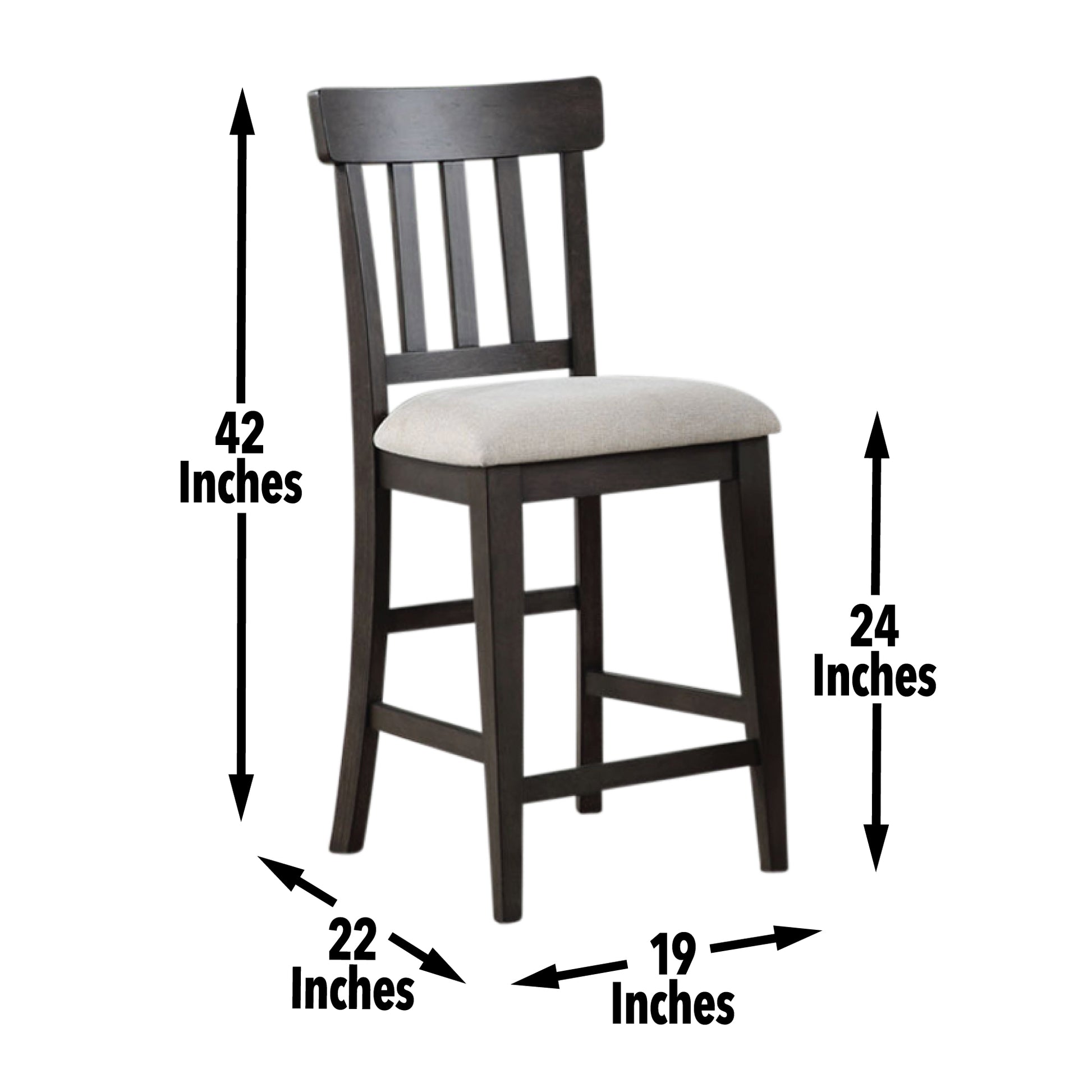 Napa 5 Piece Dining Set Dark Brown & White Dark Brown Wood