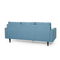 Jenny Contemporary Tufted Fabric 3 Seater Sofa Blue Fabric