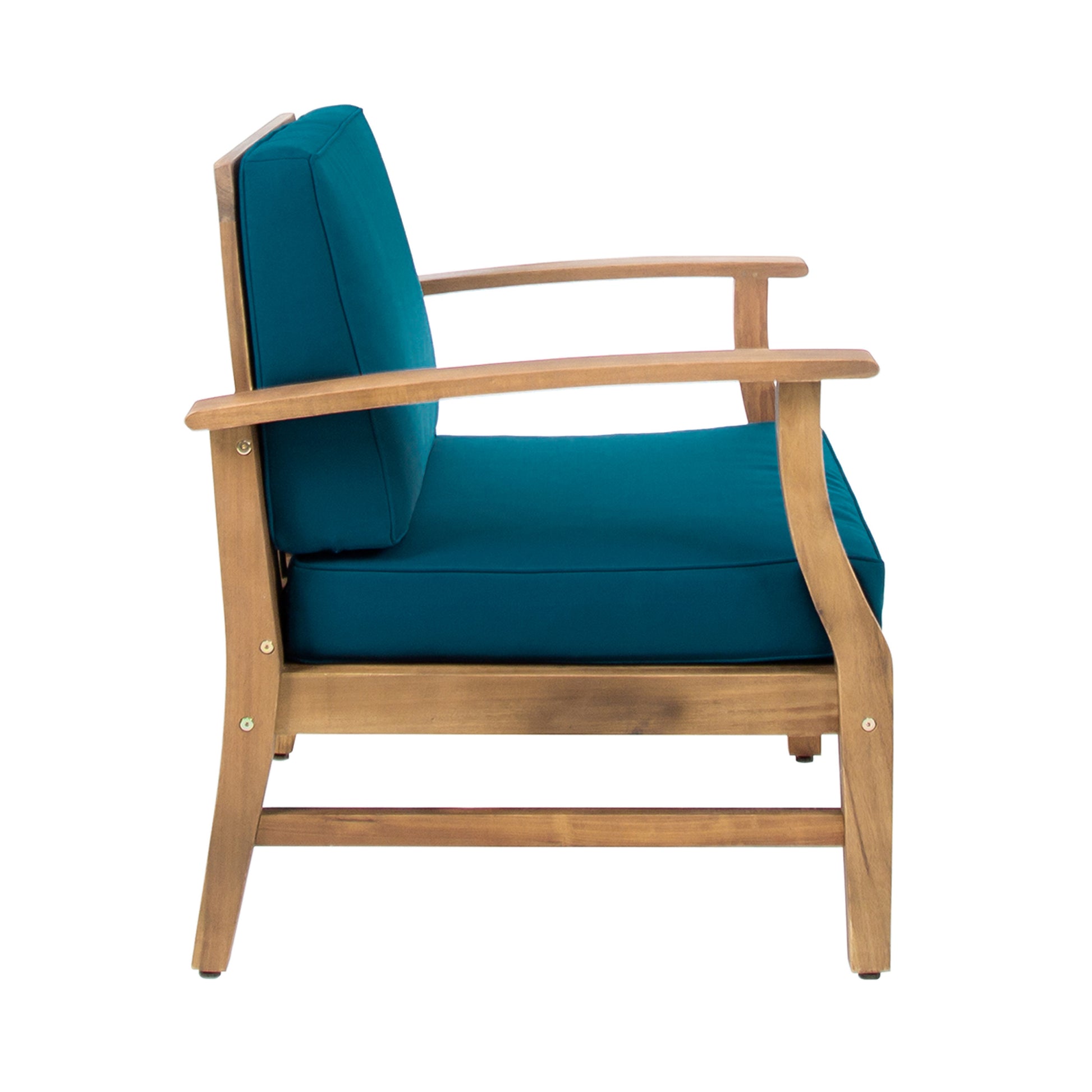 Perla Club Chair Blue Acacia Wood