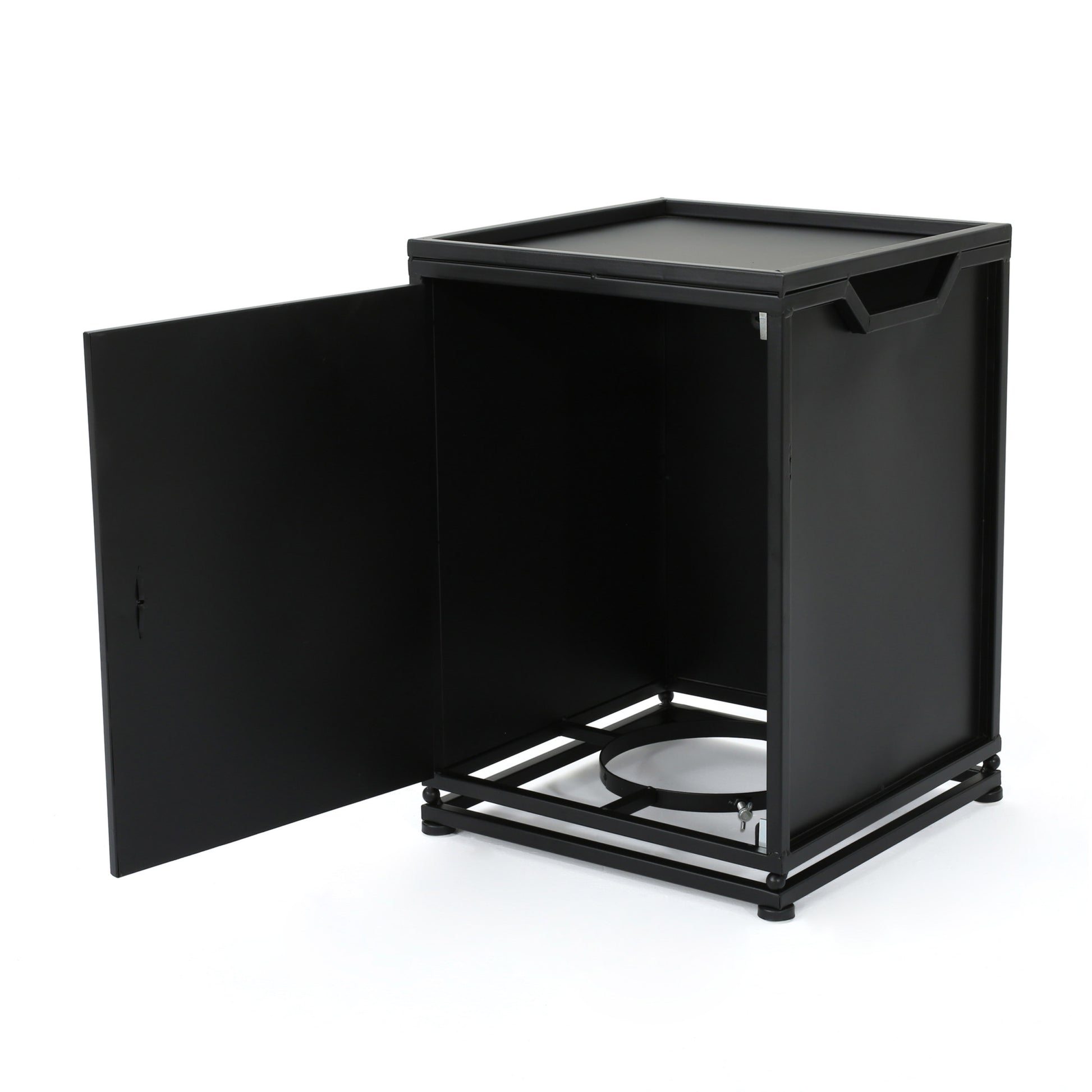 Metal Tank Holder Matte Black Iron