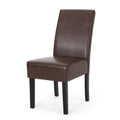 Dining Chair Mp2 Set Of 2 Dark Brown Pu