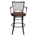 Bayview Swivel Barstool Dark Brown Dark Brown Wood