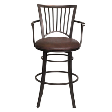 Bayview Swivel Barstool Dark Brown Dark Brown Wood