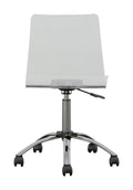 Arthur Adjustable Swivel Chair Pearl Silver Silver White Iron