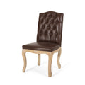 Wembley Tuft Dining Chair Set Of 2 Dark Brown Dining Chairs Pu