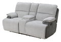 Cyprus Recliner Loveseat With Console Gray Gray Fabric 2 Seat