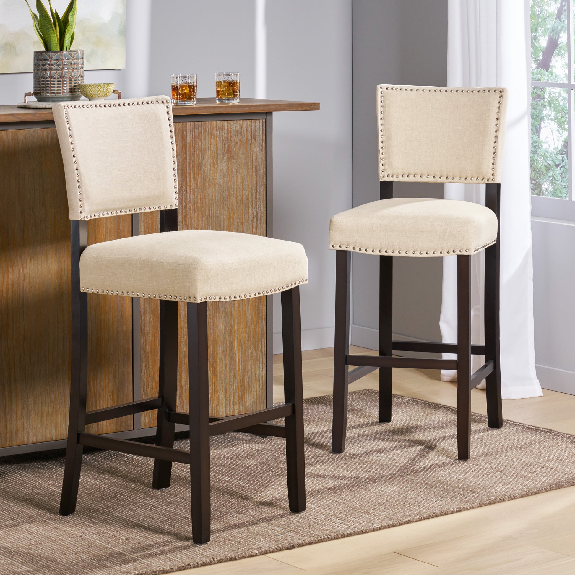 Mayfield Kd Barstool Beige Fabric