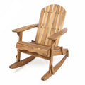 Malibu Adirondack Rocking Chair Natural Wood