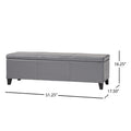 Glouster Storage Ottoman V2 Grey Pu