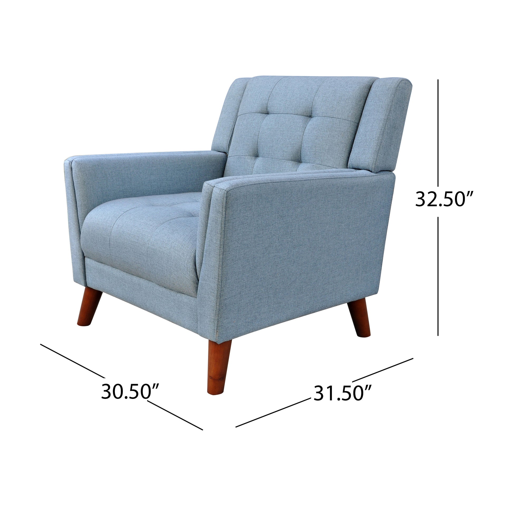 Greenmont Upholstered Armchair Blue Fabric