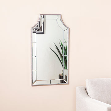 Leaston Decorative Wall Mirror Silver Mdf