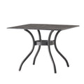 Cayman Arch Mesh I 39In Sq Table Black Aluminium