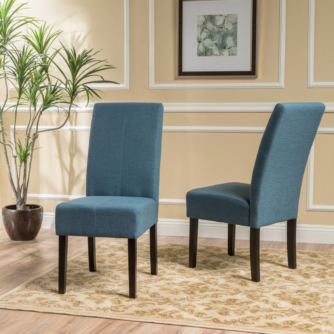 Pertica Kd Dining Chair Blue Fabric