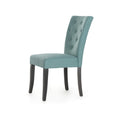 Dining Chair Set Of 2 Blue Fabric