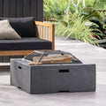 Mgo 29 Square Wood Burning Fire Pit Dark Gray Magnesium Oxide