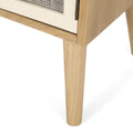 End Table Natural White Engineered Wood